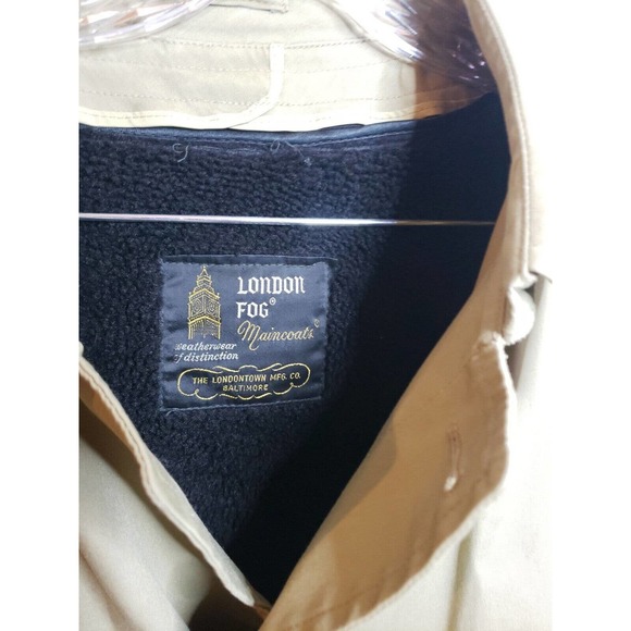 LONDON FOG By Reeves Maincoats Calibre Cloth Trench Alpaca Blend Liner 46 Long - Picture 3 of 16